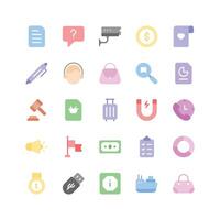 Grab this amazing shopping and ecommerce icons set in modern style vector