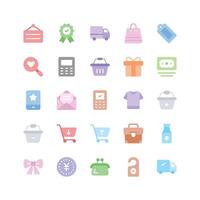 Pack of shopping ecommerce icons in modern design style vector