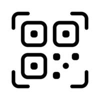 QR code icon representing digital scanning or quick information access vector
