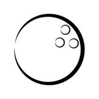A bowling ball is shown in a circle vector