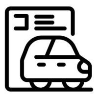 Car parking payment system icon showing automated service vector