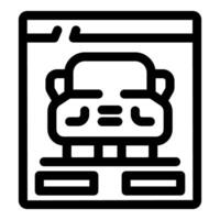 Website showing car selling advertisement with buttons vector