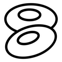 Two round candies with filling lying on top of each other vector