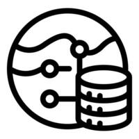 Global server network connecting to worldwide data center vector
