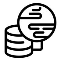 Global database storage system presenting secure data management icon vector