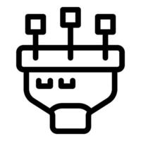 Router providing wireless internet connection icon vector