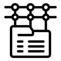 Data network sharing folder files information icon vector