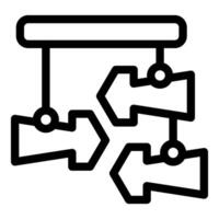Stage lighting rig with spotlights pointing in different directions vector