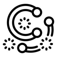 Nanotechnology connecting dots with lines forming abstract shape vector