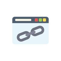 Website showing hyperlink chain connecting online content vector