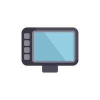 Car navigator device showing gps location on screen vector