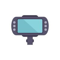 Action camera mounted on gimbal stabilizer for smooth footage vector