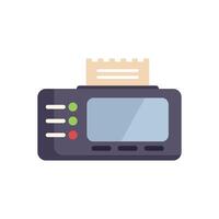 Office printer printing paper document using ink cartridge vector