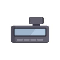 Car dvr with camera showing empty screen for recording road accidents vector