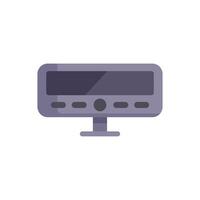 Car audio system with display showing on white background vector