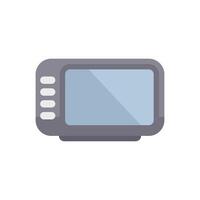 Gray television set with buttons showing blank screen vector