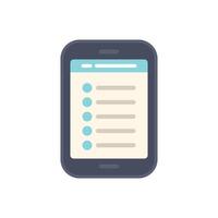 Smartphone showing checklist app for organizing and completing tasks vector