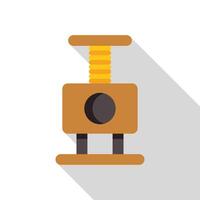 Cat tree with scratching post and platform icon vector