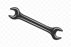 Simple style workshop tool wrench icon shape symbol. Fixing mechanic service logo sign. illustration image. Isolated on white background. vector