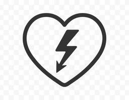 AED emergency defibrillator icon sign symbol. First aid Automated external defibrillator. illustration. Isolated on white background. vector