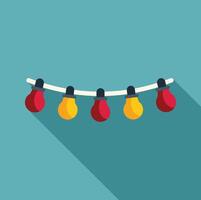 String lights hanging, creating a festive atmosphere for celebration vector