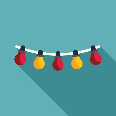 String lights hanging, creating a festive atmosphere for celebration