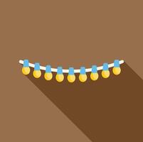 String lights hanging on a cable creating a festive atmosphere vector