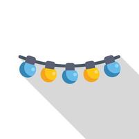 String lights hanging on a cable creating a festive atmosphere vector
