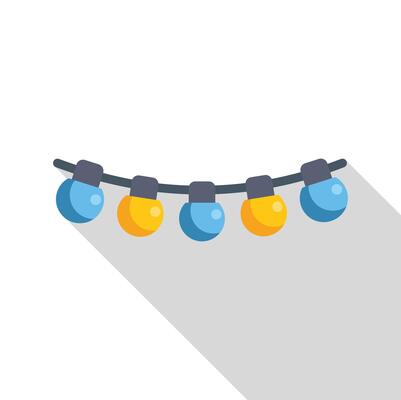 String lights hanging on a cable creating a festive atmosphere
