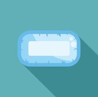 Ice game ui button with cracks showing empty space vector