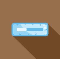 Blue loading bar progressing on brown background vector