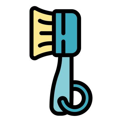 Cleaning brush icon for housekeeping and chores