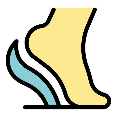 Orthopedic insole correcting flat foot condition icon