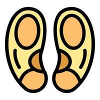 Cashew nuts showing healthy fat source icon in filled outline style vector