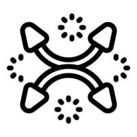 Decentralized system connection with distributed nodes icon vector