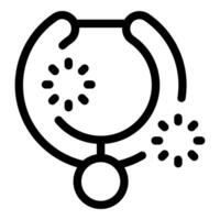 Stethoscope detecting virus connecting healthcare and technology vector
