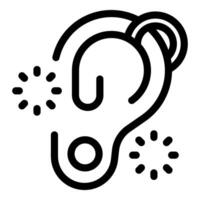 Ear piercing showing body modification process icon vector