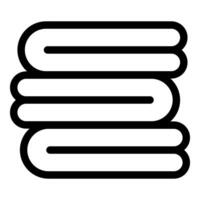 Stack of three towels folded and piled up vector