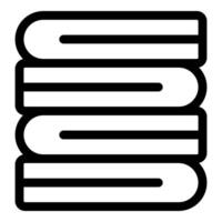 Stack of clean hotel towels line icon representing laundry service vector