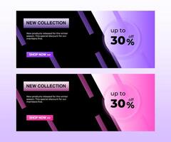 set of modern graphic banner isolated on white background vector