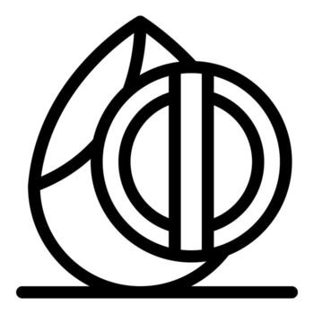 avellana icono demostración nuez con cáscara y núcleo vector