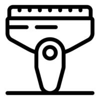 Ice scraper removing ice from windshield icon vector