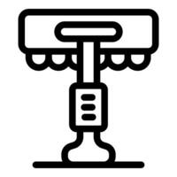 Parking meter showing parking time left icon outline vector