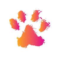 A dog paw print on a white background vector