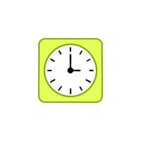 Clock icon in flat style. Watch illustration on white isolated background. Time business concept. vector