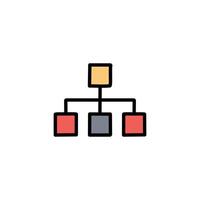 Network icon design. Hierarchy color illustration art. vector