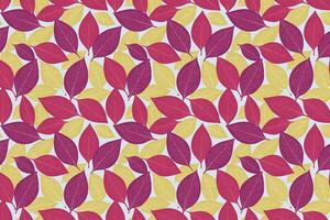Pattern with Amaranth leaves. Colorful leaf illustration. vector