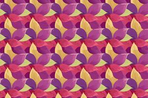 Pattern with abstract Amaranth leaves illustration in flat style. vector
