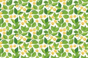 Pattern with Chickpea and green leaves illustration vector