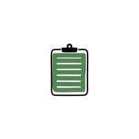 Clipboard icon in flat style. Document illustration on white isolated background. vector